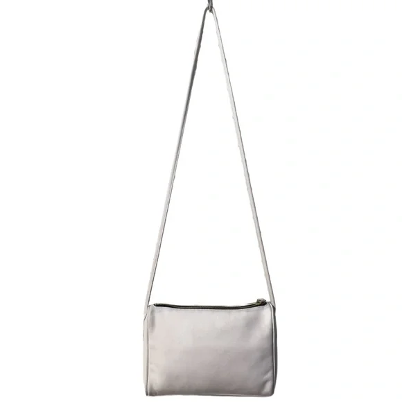 1980’s COACH Leatherware White Leather Slim Zip Crossbody Hand Bag Purse